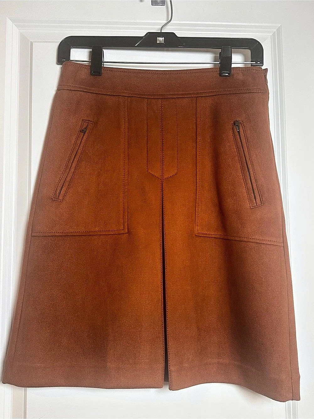 LOFT A-Line Pocket Skirt in Brown Size 00 Like New